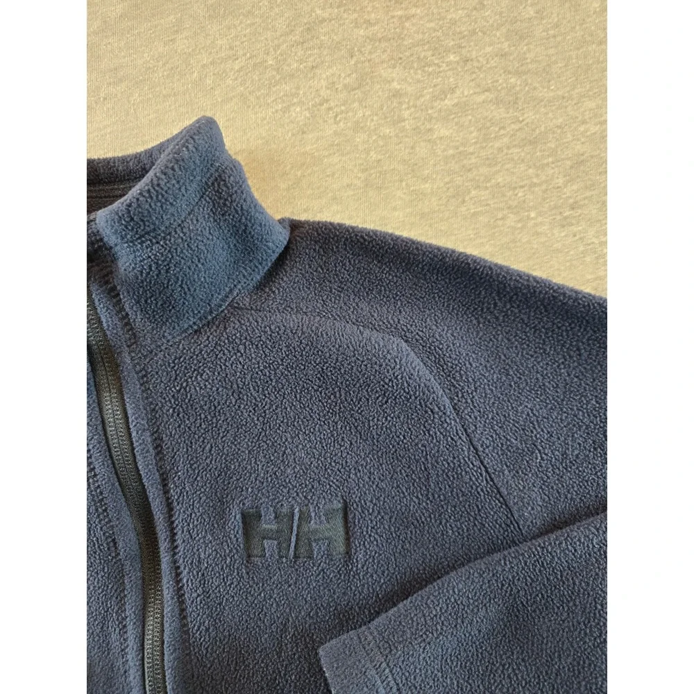 Helly Hansen Polartec Fleece Jacket Kids Size 8 Navy Blue Full Zip Mid Layer